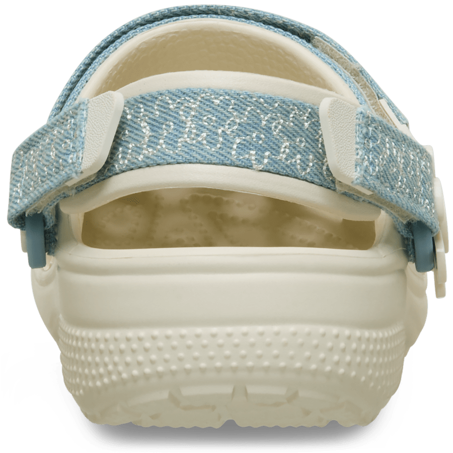 Crocs Best Seller Kids’ Classic Denim Flower Adjustable Backstrap Clog