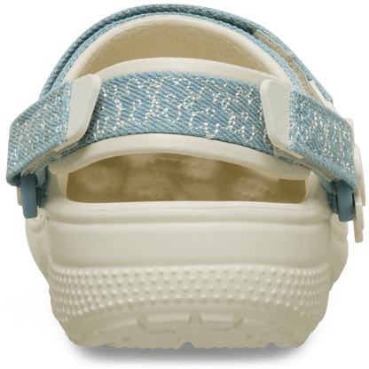 Crocs Best Seller Kids’ Classic Denim Flower Adjustable Backstrap Clog