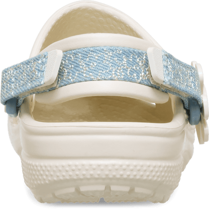 Crocs Trusted Toddler Classic Denim Flower Adjustable Backstrap Clog
