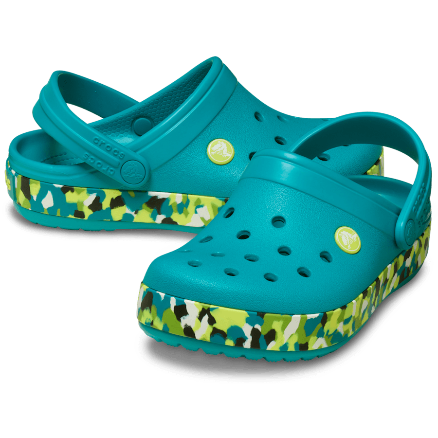 Crocs New Kids' Crocband Glow Confetti Band Clog