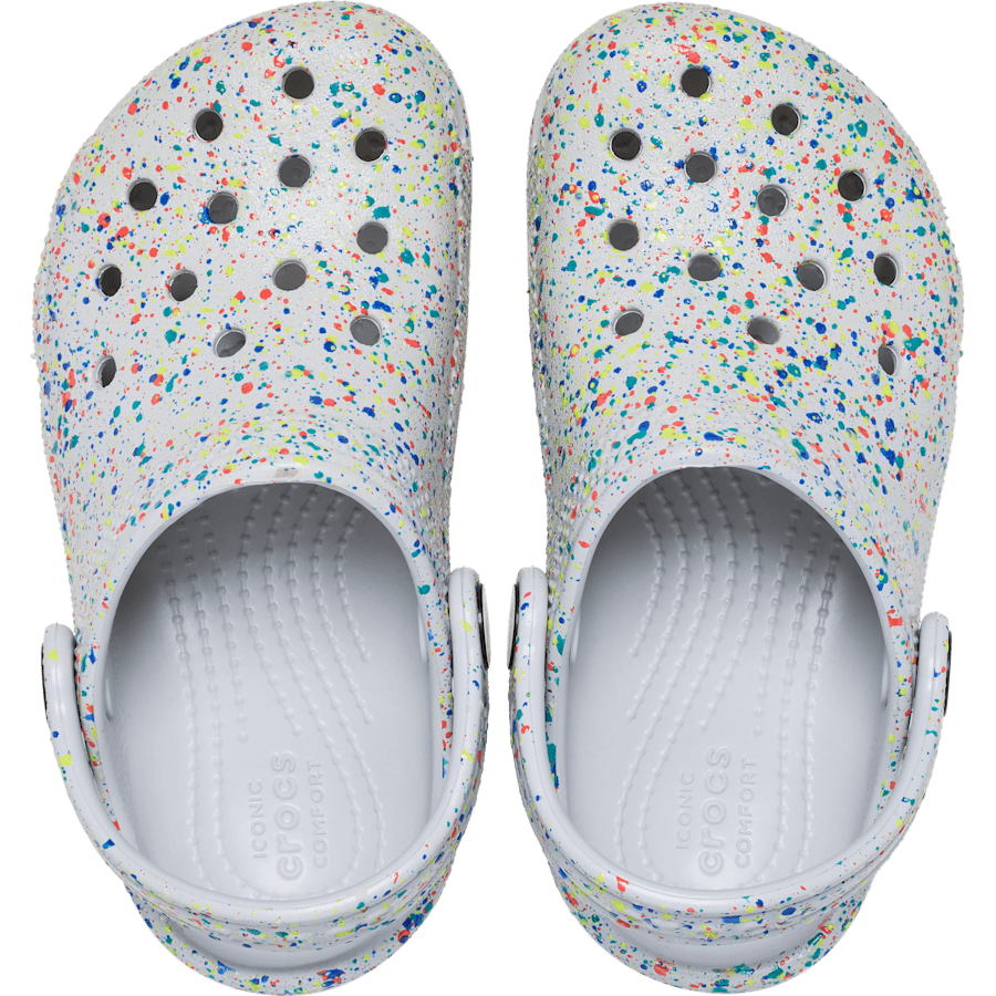 Crocs Trusted Toddler Classic Glow Paint Splatter Clog