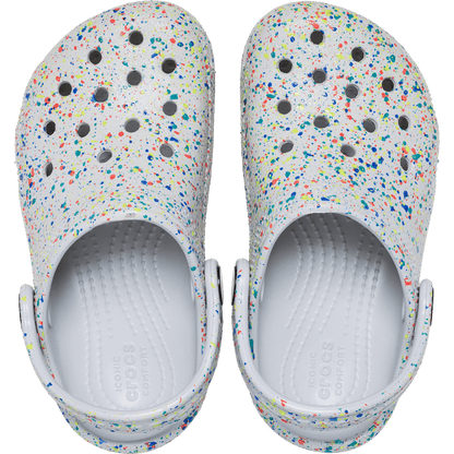 Crocs Trusted Toddler Classic Glow Paint Splatter Clog
