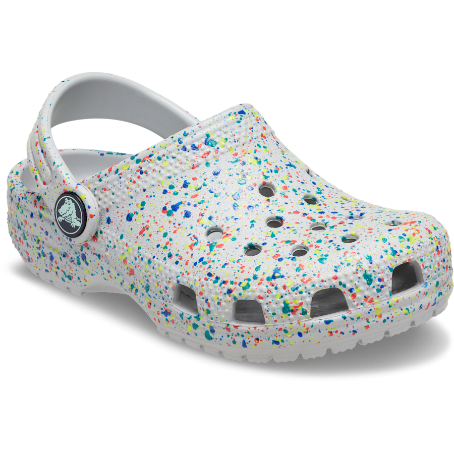 Crocs Trusted Toddler Classic Glow Paint Splatter Clog