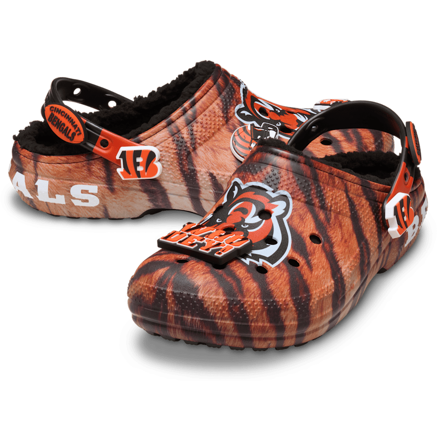 Crocs Popular NFL Cincinnati Bengals Classic Lined Clog