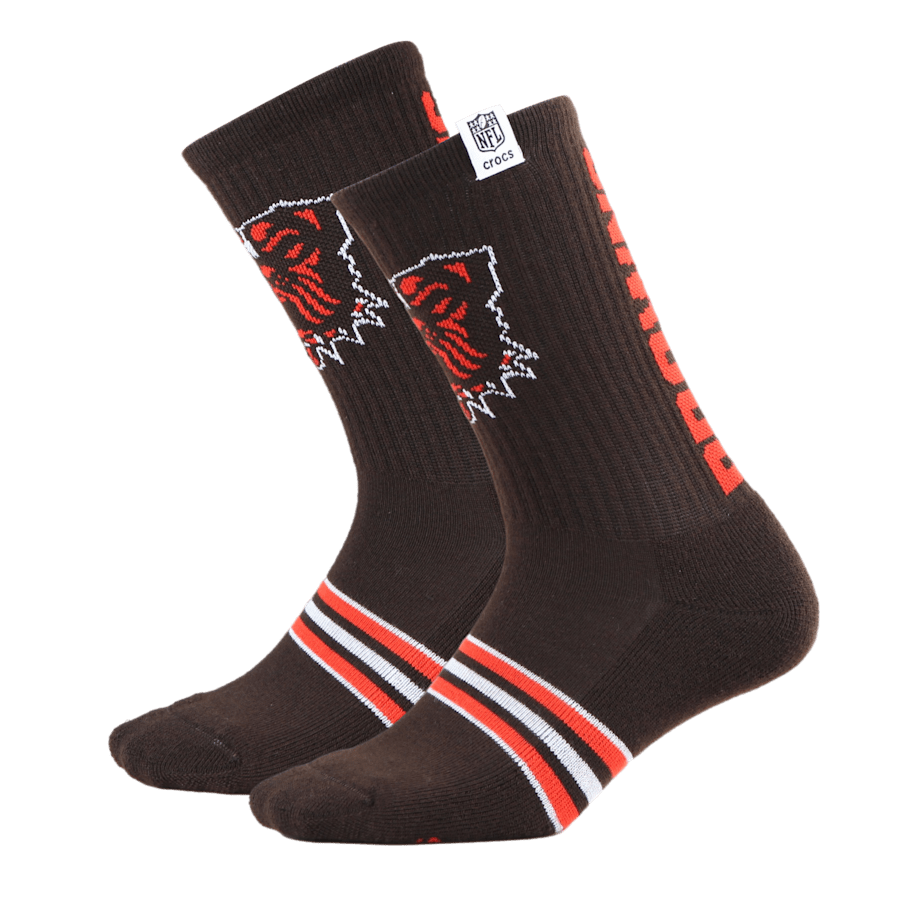 Crocs Featured NFL Cleveland Browns Crocs Socks