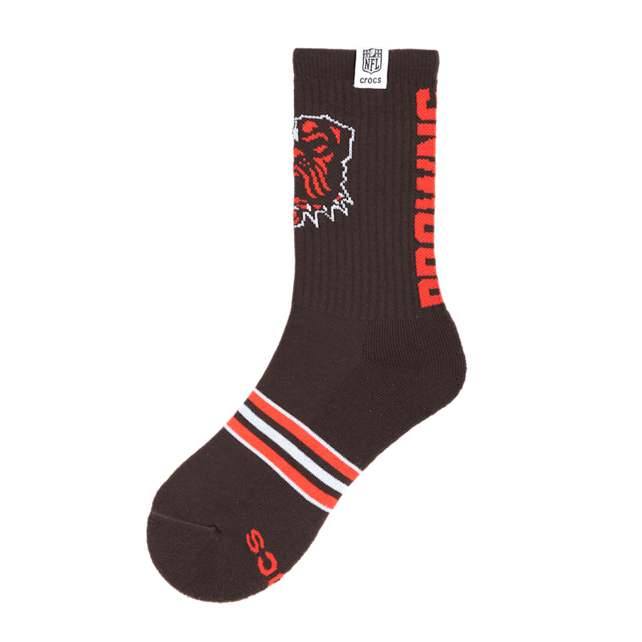 Crocs Featured NFL Cleveland Browns Crocs Socks