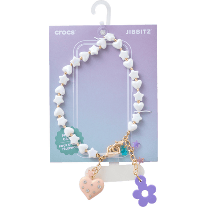 Crocs New Beaded Heart Flower Phone Wristlet