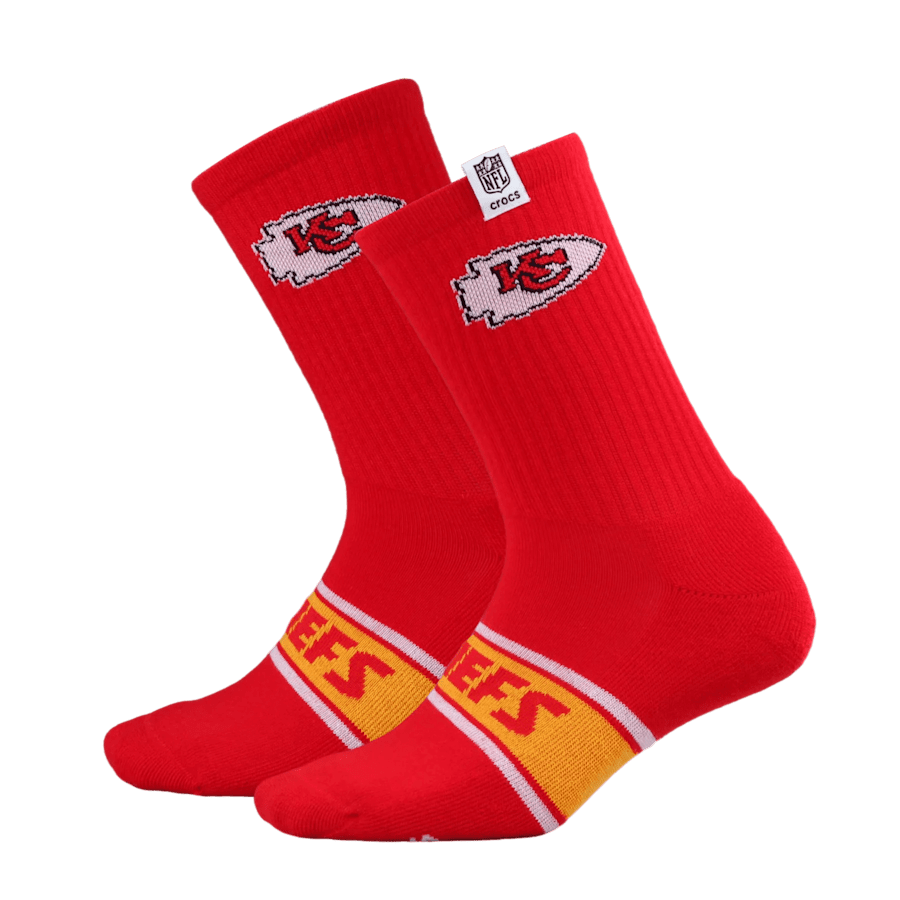 Crocs New NFL Kansas City Chiefs Crocs Socks