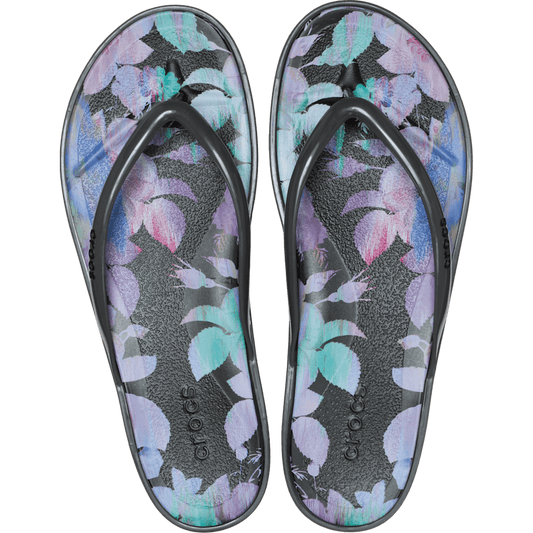 Crocs Top Pick Miami Round Toe Dark Floral Flip
