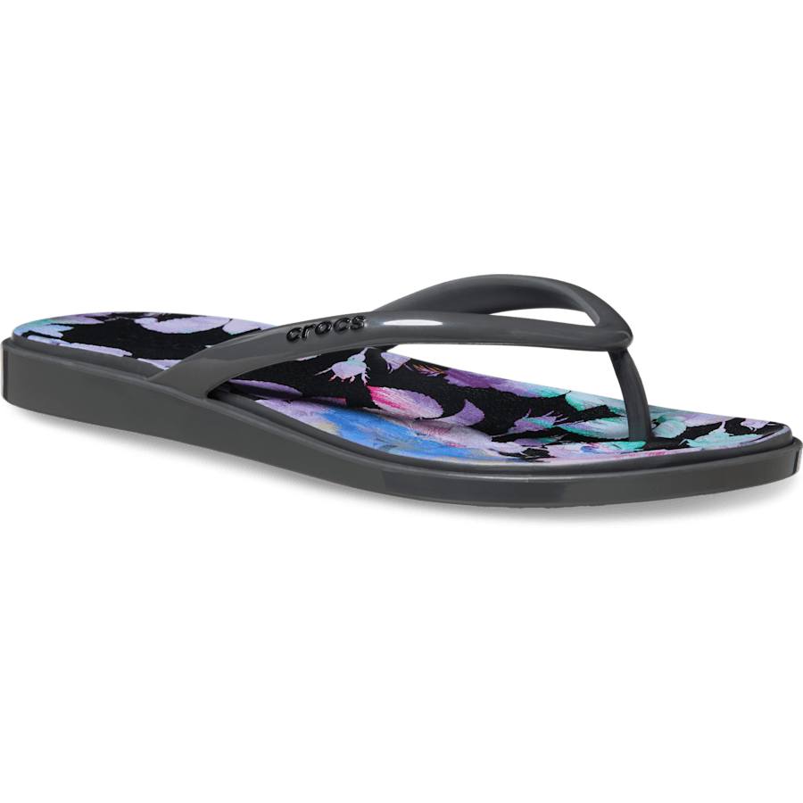 Crocs Top Pick Miami Round Toe Dark Floral Flip